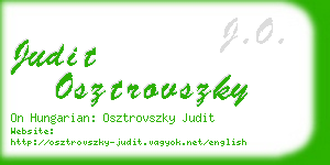 judit osztrovszky business card